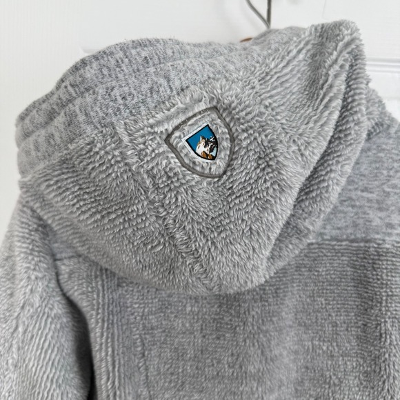 Kuhl Alto Flight Fleece hooded jacket Women's M Gray‎ Thumb holes outdoor Hiking - Picture 7 of 11